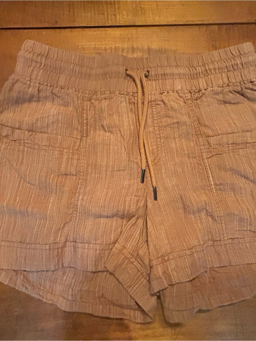 Athleta orange Drawstring Linen-Blend Women’s Shorts